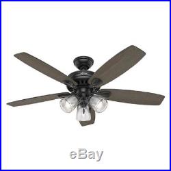 Ceiling Fan Indoor LED Light Kit Rustic Living Room Bedroom Angled Low Mounting