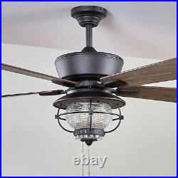 Ceiling Fan LED Indoor Outdoor Light Kit 5 Blade Merrimack II Matte Bronze Home