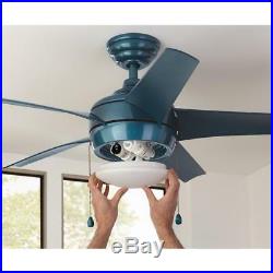 Ceiling Fan LED Light Kit 44 in. Tri-Mount Reversible Motor Pull Chain Blue