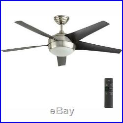 Ceiling Fan LED Light Kit 52 in. Indoor Remote Control Brushed-Nickel