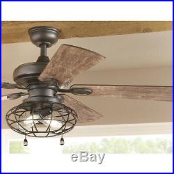 Ceiling Fan LED Light Kit Farmhouse Industrial Indoor Angled Standard Flushmount