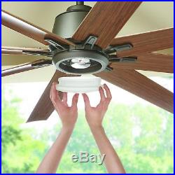 Ceiling Fan LED Light Kit Remote 8-Blade Indoor Outdoor Espresso Bronze 72 Inch