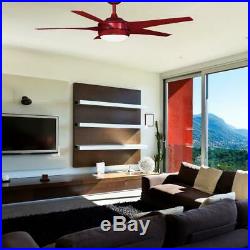 Ceiling Fan Light Kit 52 in. LED Reversible Modern Indoor Red Remote Control