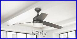 Ceiling Fan Light Kit 60 in. 158 rpm Large LED Indoor Outdoor Natural Iron Black