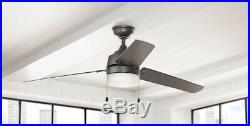 Ceiling Fan Light Kit 60 in. 158 rpm Large LED Indoor Outdoor Natural Iron Black