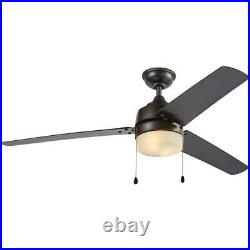 Ceiling Fan Light Kit 60 in. LED Indoor/Outdoor Natural Iron Industrial 3-Blades