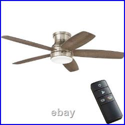 Ceiling Fan Light Kit Brushed Nickel with Remote Control Integrated LED 52 in