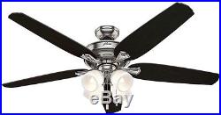 Ceiling Fan Light Kit Channing 60 In. Indoor Brushed Nickel 5 Reversible Blade