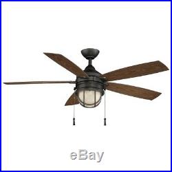 Ceiling Fan Light Kit Five Weather Resistant Blades LED Integrated Natural Iron