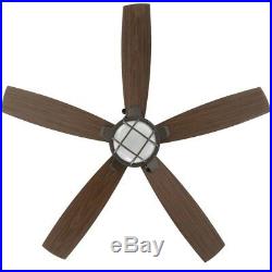 Ceiling Fan Light Kit Hampton Bay Indoor Outdoor Wet Rated 52 In 5 Blade Rustic