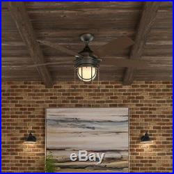 Ceiling Fan Light Kit Hampton Bay Indoor Outdoor Wet Rated 52 In 5 Blade Rustic