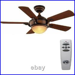 Ceiling Fan Light Kit Remote Control 44 in. LED Indoor 5-Blades Gilded Espresso