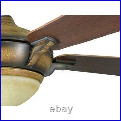 Ceiling Fan Light Kit Remote Control 44 in. LED Indoor 5-Blades Gilded Espresso