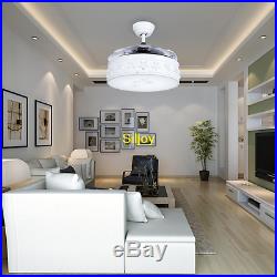 Ceiling Fan Light Kit with Remote Retractable Blades 27.5 Living Dining Room