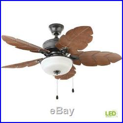 Ceiling Fan Palm Cove 44 in. LED Indoor Outdoor Natural Iron with Light Kit