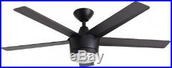 Ceiling Fan With Light And Remote Control Matte Black 52 in. LED Indoor Kit