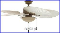 Ceiling Fan With Light Kit 48in Cappuccino Havana LED 5 Palm Blades Tropical New