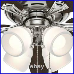 Ceiling Fan With Light Kit 5-Blades Plywood LED Bulb Dimmable Reversible Brown