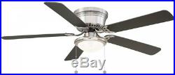 Ceiling Fan With Light Kit 56 Brushed Nickel 5 Blades Reversible Hugger Espresso