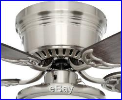 Ceiling Fan With Light Kit 56 Brushed Nickel 5 Blades Reversible Hugger Espresso