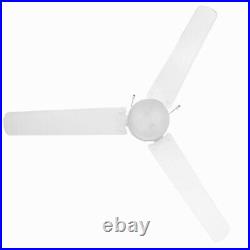 Ceiling Fan With Light Kit 60 in. White Carrington Integrated LED 3 Blades Dome