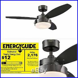 Ceiling Fan With Light Kit Alloy Iron 42 Flush Mount Indoor Outdoor Home New