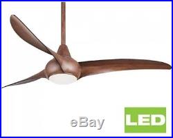 Ceiling Fan With Light Kit LED Distressed Wood Modern Contemporary 52 3 Indoor