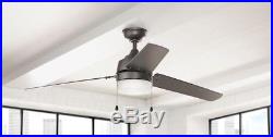 Ceiling Fan With Light Kit Natural Iron 60 Integrated LED Indoor Outdoor Decor