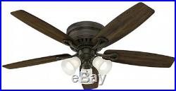 Ceiling Fan With Light Kit New Bronze 52 Flush Mount Low Profile LED Indoor