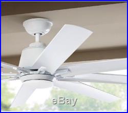 Ceiling Fan With Light Kit White 72 in. Indoor Outdoor Remote Control Included