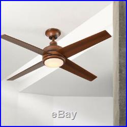 Ceiling Fan With Light Remote Control 52 in. Distressed Koa LED Indoor Kit