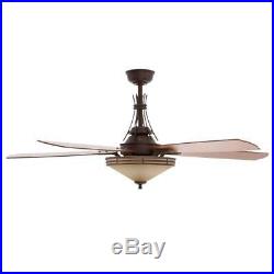 Ceiling Fan With Light Remote Control Kit 60 In. Oil Rubbed Bronze Indoor Decor
