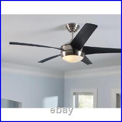 Ceiling Fan with Dimmable Light Kit Remote Control Indoor LED Brushed Nickel
