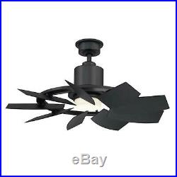 Ceiling Fan with LED Light Kit 36in Matte Black 3 Speed Reversible Motor 9 Blades