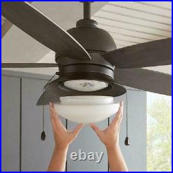 Ceiling Fan with LED Light Kit 52 in. Indoor/Outdoor Bronze Ackerly HDC