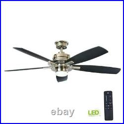 Ceiling Fan with Light Kit 56 LED Reversible Motor and Remote Control Black