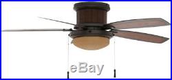 Ceiling Fan with Light Kit LED Dome Rustic Indoor Outdoor 5 Blades Pull Chain 48