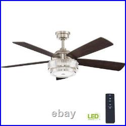 Ceiling Fan with Light Kit Remote Control Integrated LED Dimmable Brushed Nickel