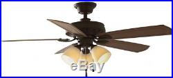 Ceiling Fan with Light Kit and Shatter Resistant Shades, 48 in. Indoor/Outdoor