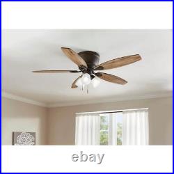 Ceiling Fan with Reversible Blades and Light Kit Indoor LED Bronze