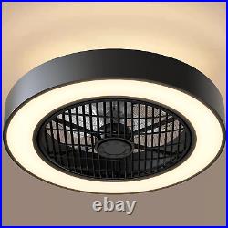 Ceiling Fans with Lights Enclosed Low Profile Fan Light LED Remote Control Dimmi