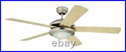 Ceiling fan with light kit and pull chains Comet Titanium 132 cm 52