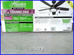 Channelside 46 in. LED Indoor Noble Bronze Ceiling Fan with Light Kit by Hunter