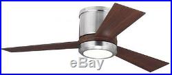 Clarity II Ceiling Fan with Light Kit 42 Brushed Steel with 3-Blade Monte Carlo