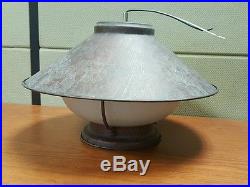 Cobblestone Rustic Universal Ceiling Fan Lantern Light Kit Fitter White Glass