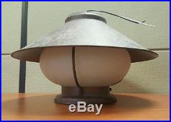 Cobblestone Rustic Universal Ceiling Fan Lantern Light Kit Fitter White Glass