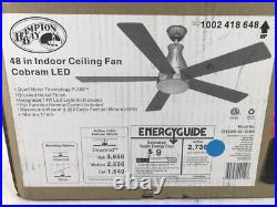 Cobram 48 in. Integrated LED Indoor Nickel Ceiling Fan with Light Kit and Remote