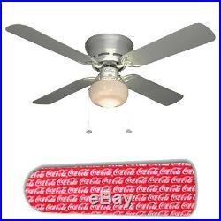 Coke Coca Cola on Red Ceiling Fan withLight Kit or Blades Only or Ceiling Lamp