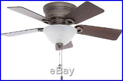 Conroy Ceiling Fan with Light Kit 42 in. Indoor Antique Pewter Low Profile
