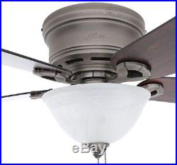 Conroy Ceiling Fan with Light Kit 42 in. Indoor Antique Pewter Low Profile